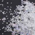 Iridescent AB holographic crushed glass stones for DIY jewelry making and crafting - 10g Pack / White