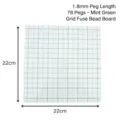 Piastra quadrata per perline da stirare verde menta 22cm con 78 chiodini da 1,8mm - Piedini Allungati Non Collegabili / 78 Piedini (22x22cm) / Verde Menta con Linee