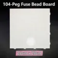 Large 28x28cm white square fuse bead pegboard for 2.6mm beads handmade DIY crafts - Thickened 104 Pegs White Style / 2mm Long Pegs