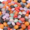 Perles tricolores en résine de forme abaque avec motifs marbrés pour bijoux artisanaux - Cloud Color Picking (BSB149) / Couleurs mixtes aléatoires 30 Pièces/Paquet