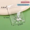 Transparent PP mini zip lock bag with 4.5x6.5cm dimensions for jewelry storage - 4.5x6.5cm (10 Pieces/Pack) / Clear