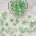 10mm green and white jade-style cracked glass round beads for DIY jewelry making - 10mm / 10 Pieces/Pack / Color 2 (Green/White Two-Tone)