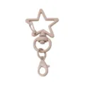Matte beige star-shaped metal lobster clasp keychain for DIY craft jewelry making - Brown 2 Pcs/Pack