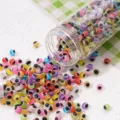 Colorful rainbow stripe evil eye resin beads mix for DIY bracelet jewelry making - Evil Eye Round Bead (1mm Hole) / 4mm (25 Pieces/Pack) / Random Mixed Colors