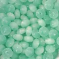 Perles abaque en résine vert menthe avec texture marbrée pour la création de bijoux DIY - Green Mist Gilded Sand (BSB149) / 10 Pièces/Paquet / Vert
