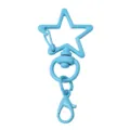 Light blue star-shaped lobster clasp keychain accessory for DIY jewelry and crafts - Dark Blue 2 Pcs/Pack