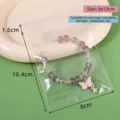 Transparent PP jewelry bag 8x12cm for anti-oxidation storage of necklaces - 8x12cm (10 Pieces/Pack) / Clear