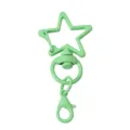 Matte light green star lobster clasp keychain accessory for DIY crafts - Dark Green, 2 Pcs/Pack