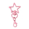 Durable pink star-shaped lobster clasp keychain accessory for DIY jewelry and crafts - Dark Pink, 2 Pcs/Pack