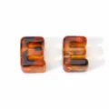 Bernstein Tortoise Acryl Buchstabenperle E für DIY Schmuckherstellung - Buchstabe E (BSD952)