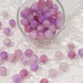 Belles perles en verre craquelé bicolore violet et rose 10mm pour création de bijoux - 10mm / 10 Pièces/Paquet / Couleur 7 (Violet/Rose Bicolore)