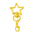 Vibrant yellow star-shaped lobster clasp keychain component for DIY jewelry projects - Dark Yellow (2 Pieces/Pack)