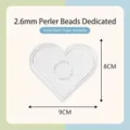Heart shaped transparent fuse bead pegboard for 2.6mm DIY craft projects 9x8cm size - Heart (BDH313-B56) / 1 Piece