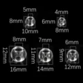 Detailed size chart of transparent acrylic large hole round beads for DIY jewelry crafts - Transparent (Aperture Approx 4mm) / 8mm (100 Pieces/Pack)