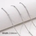 Silver stainless steel satellite chain for DIY jewelry making with 2.64mm width detail - Style #05