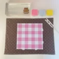 2.6mm pink checkered fuse bead pegboard for DIY handmade crafts and jewelry making - 78 Long Nails / 1 Piece / Light Pink