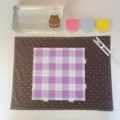 2.6mm fuse bead pegboard kit with purple checkered pattern and bunny tweezers DIY tool - 78 Long Nails / 1 Piece / Pink Purple