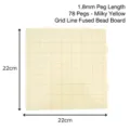 Base per perline da stirare giallo crema 22x22cm con 78 pioli e linee a griglia - Piedini Allungati Non Collegabili / 78 Piedini (22x22cm) / Giallo Crema con Linee