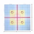 Square 52-pin fuse bead pegboard measuring 14x14cm for various DIY craft projects - Linkable Extended Pins / 52 Pegs (14x14cm) / Cross Grid Apple