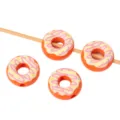 16mm orange acrylic doughnut beads for DIY jewelry making and bracelets crafts. - Orange (Orange Jam)