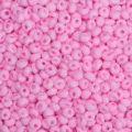 Bovenaanzicht van 4 mm matroze minerale glazen rocailles voor het maken van sieraden - Gematteerde Waterdruppel Stijl (BBG130) / 4mm (Ongeveer 110 Stuks/10g Verpakking) / Rozerood