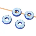 Blue 16mm acrylic donut beads for DIY jewelry making and phone chain accessories - Dark Blue (Sea Salt Blueberry)