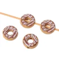 16mm chocolate donut acrylic loose beads for DIY handmade jewelry and bracelets - Khaki (Caramel Chocolate)