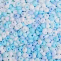 Hoogwaardige 4mm blauw-witte druppelvormige glaskralen met matte afwerking voor DIY-sieraden - Gematteerde Waterdruppel Stijl (BBG130) / 4mm (Ongeveer 110 Stuks/10g Verpakking) / Blauwe Serie