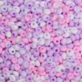 Premium 4mm lavendel paars roze en witte druppelvormige glaskralen voor DIY sieraden - Gematteerde Waterdruppel Stijl (BBG130) / 4mm (Ongeveer 110 Stuks/10g Verpakking) / Paarse Serie