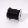 High quality spool of black wax cord thread for DIY jewelry making and braiding - 0.5mm / 10 Meters / Black