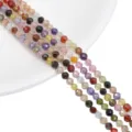 3mm faceted multi-color crystal zircon loose beads for DIY handmade jewelry making crafts - Faceted Round Bead (BTB1161) / 4mm (Approx 90pcs/Strand) / Random Mixed Colors