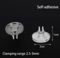 Transparent acrylic standing base with adhesive for DIY manual material, 2x1cm. - Adhesive Style / 1 Piece (Fits 2.5-3mm) / Clear