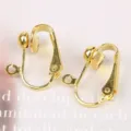 Coppia di clip per orecchini fai-da-te placcate in oro a forma di U per gioielli - Clip per Orecchio in Rame / 10 Pezzi/Pacco / Oro