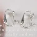 Componenti convertitore per orecchini a clip fai-da-te color argento per gioielli - Clip per Orecchio in Rame / 10 Pezzi/Pacco / Argento