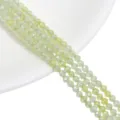 Facettierte 3mm hellgrüne Zirkonia-Perlen für DIY-Schmuckherstellung und Armbänder - Facettierte Rundperle (BTB1161) / 3mm (ca. 120 Stk/Strang) / Gelbgrün
