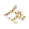 Cuentas espaciadoras CCB cuadradas doradas para la creación de joyas DIY y pulseras - Estilo 4 (N.º 4) / 8x8mm (100 Unidades/Paquete) / Dorado