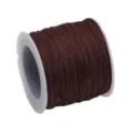 Fil de jade de Taiwan n° 72 marron foncé, cordon tressé en polyester pour le bricolage - 45 Mètres/Rouleau / Brun Foncé