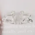 Coppia di convertitori per orecchini a clip argentati per creazione gioielli fai da te - Orecchini a clip / Clip per Orecchini 20 Pezzi/Confezione / Argento