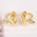 Coppia di convertitori per orecchini a clip dorati per la creazione di gioielli - Orecchini a clip / Clip per Orecchini 20 Pezzi/Confezione / Oro