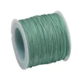 Cordon tressé en polyester n° 72 vert menthe sur bobine pour bijoux DIY et nœuds - 45 Mètres/Rouleau / Vert clair