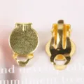Coppia di clip per orecchini dorati senza buco per accessori fai-da-te per gioielli - Orecchini a clip rotondi / Clip per Orecchini Tonde 20 Pezzi/Confezione / Oro