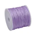 Bobine de fil polyester tressé violet 72 Taiwan jade pour bijoux faits main DIY - 45 Mètres/Rouleau / Mauve Clair