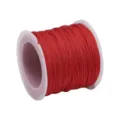 Bobine de fil de jade de Taiwan rouge 72 pour le tressage de bijoux DIY - 45 Mètres/Rouleau / Rouge