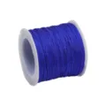 Cordon tressé en polyester bleu saphir n° 72 pour bijoux et nœuds artisanaux - 45 Mètres/Rouleau / Bleu saphir