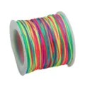 Fil de jade de Taiwan No. 72 multicolore en polyester pour la création de bijoux DIY - 45 Mètres/Rouleau / Dégradé Multicolore
