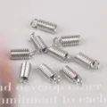 Connettori a molla in metallo argentato con asole per accessori per gioielli fai da te - Chiusura a molla / Set da 35 Pezzi / Oro bianco