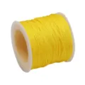 Cordon tressé en polyester jaune jade n° 72 pour la fabrication de bijoux faits à la main - 45 Mètres/Rouleau / Jaune