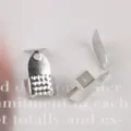 Terminali per nastri in metallo argento e chiusure per cordoncini per gioielli fai da te - Chiusura a clip / Set da 20 Pezzi / Oro bianco