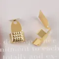 Terminali a crimpare dorati e connettori per cordini per la creazione di orecchini - Chiusura a clip / Set da 20 Pezzi / Oro
