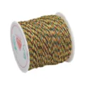 Cordon tressé en polyester multicolore n° 72 pour bijoux et artisanat - 45 Mètres/Rouleau / Multicolore sans Fil d'Or